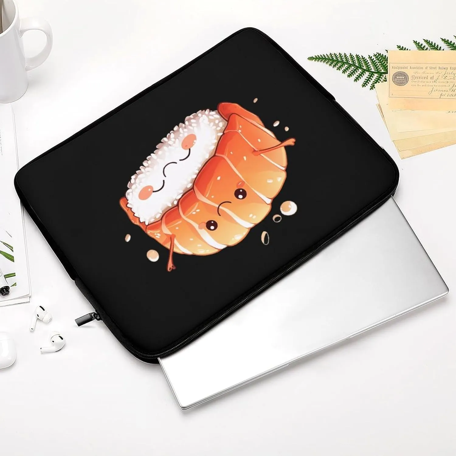 Salmon Sushi Hug Personalized Laptop Bag Business Casual Laptop Cases Slim Computer Bag Briefcase