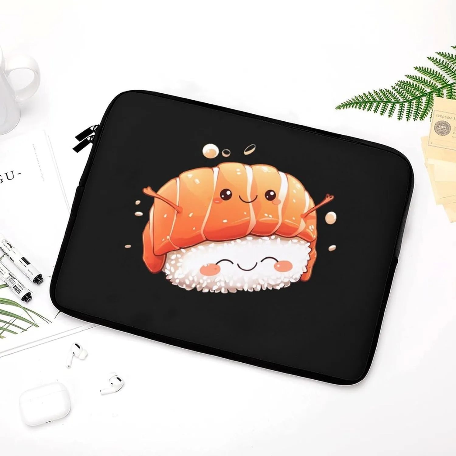 Salmon Sushi Hug Personalized Laptop Bag Business Casual Laptop Cases Slim Computer Bag Briefcase