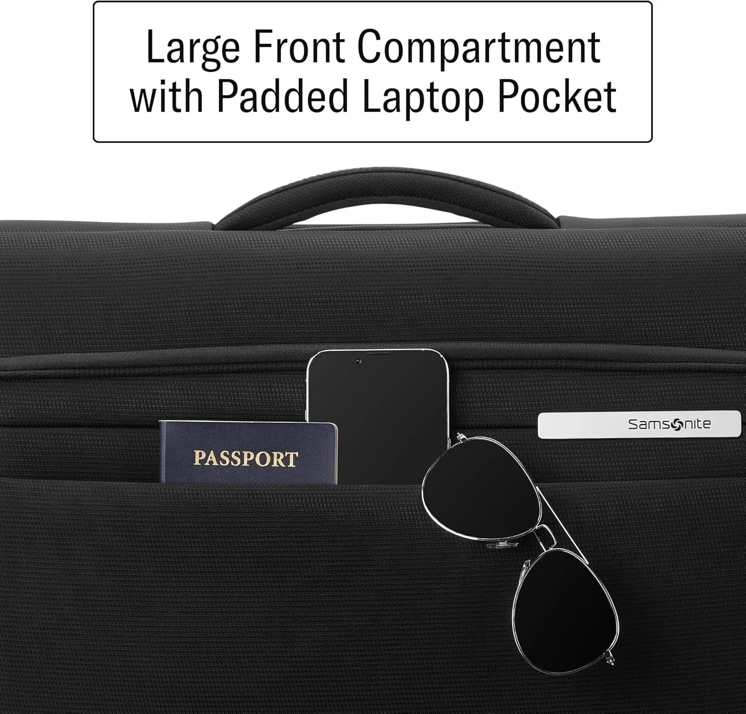 Samsonite UpLIFT 23 Bifold Garment Bag - Includes Wet Pocket and StackIt Strap Bi-Fold Bar To Prevent Creases - Tri-Fold Bar Option For Longer Items - Designed For Ultra Light Travel - Black