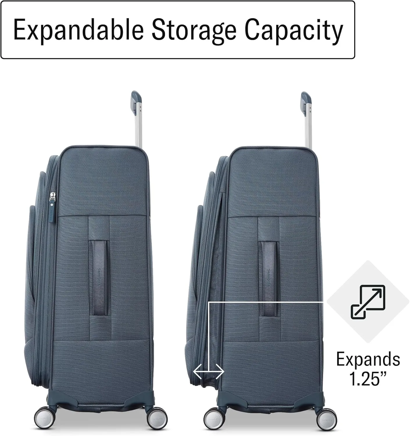 Samsonite UpLIFT 30" Lightweight Softside Luggage with Spinner Wheels - Expandable, Large Checked - Airline-Approved, Polyester Soft Suitcase for Ultra Light Travel - Elemental Blue
