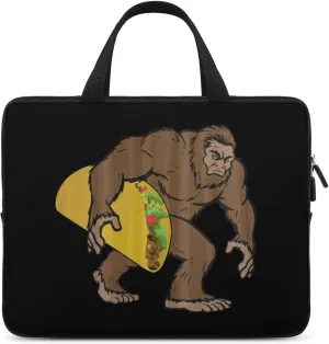 Sasquatch Bigfoot Carrying Taco Waterproof Laptop Bag Business Casual Laptop Case Slim Computer Bag Briefcase
