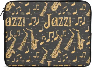 Saxophones Jazz Personalized Laptop Bag Business Casual Laptop Cases Slim Computer Bag Briefcase
