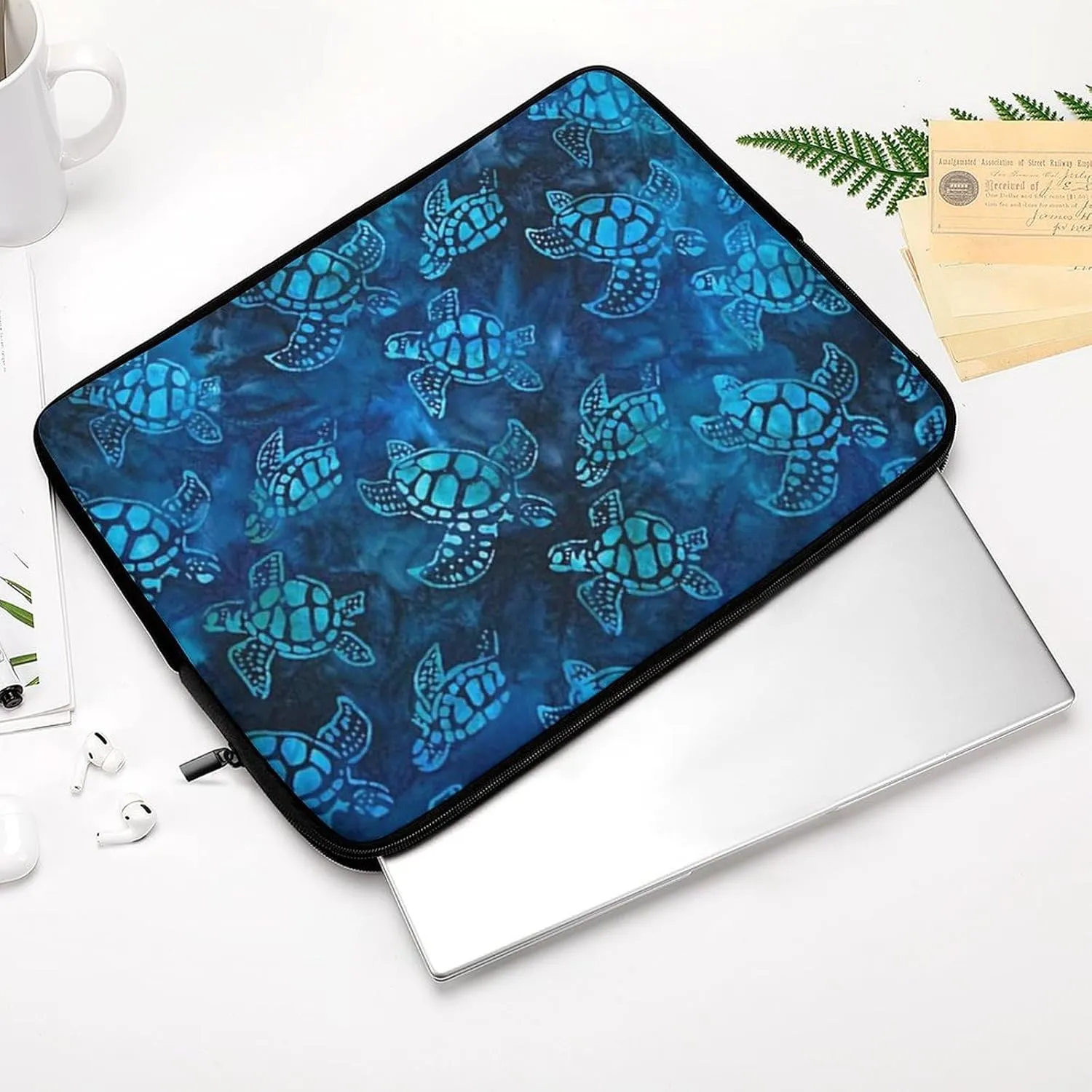 Sea Turtle Animal Personalized Laptop Bag Business Casual Laptop Case Slim Computer Bag Briefcase