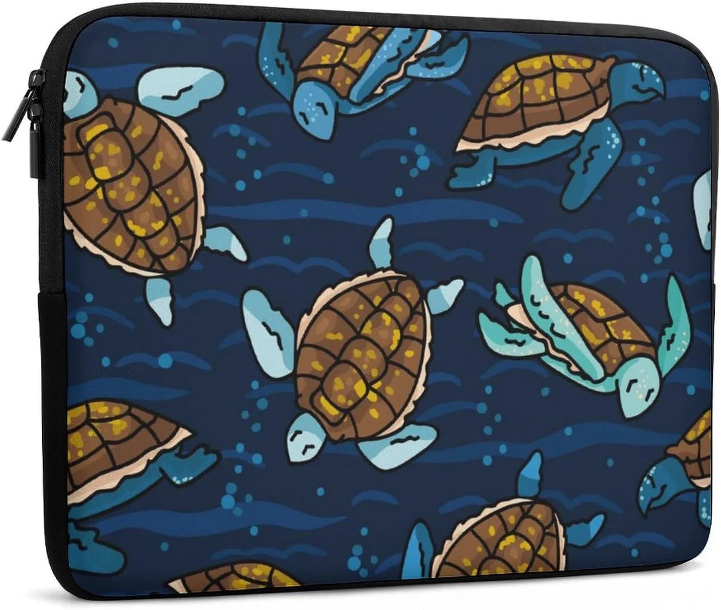 Sea Turtle Swiming in Blue Water Personalized Laptop Bag Business Casual Laptop Case Slim Computer Bag Briefcase