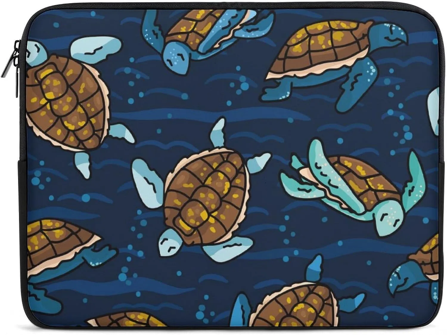 Sea Turtle Swiming in Blue Water Personalized Laptop Bag Business Casual Laptop Case Slim Computer Bag Briefcase