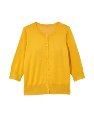Serena Button Down Cardigan | Yellow