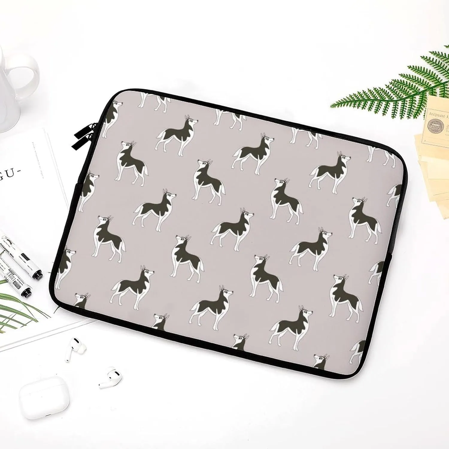 Siberian Husky Personalized Laptop Bag Business Casual Laptop Case Slim Computer Bag Briefcase