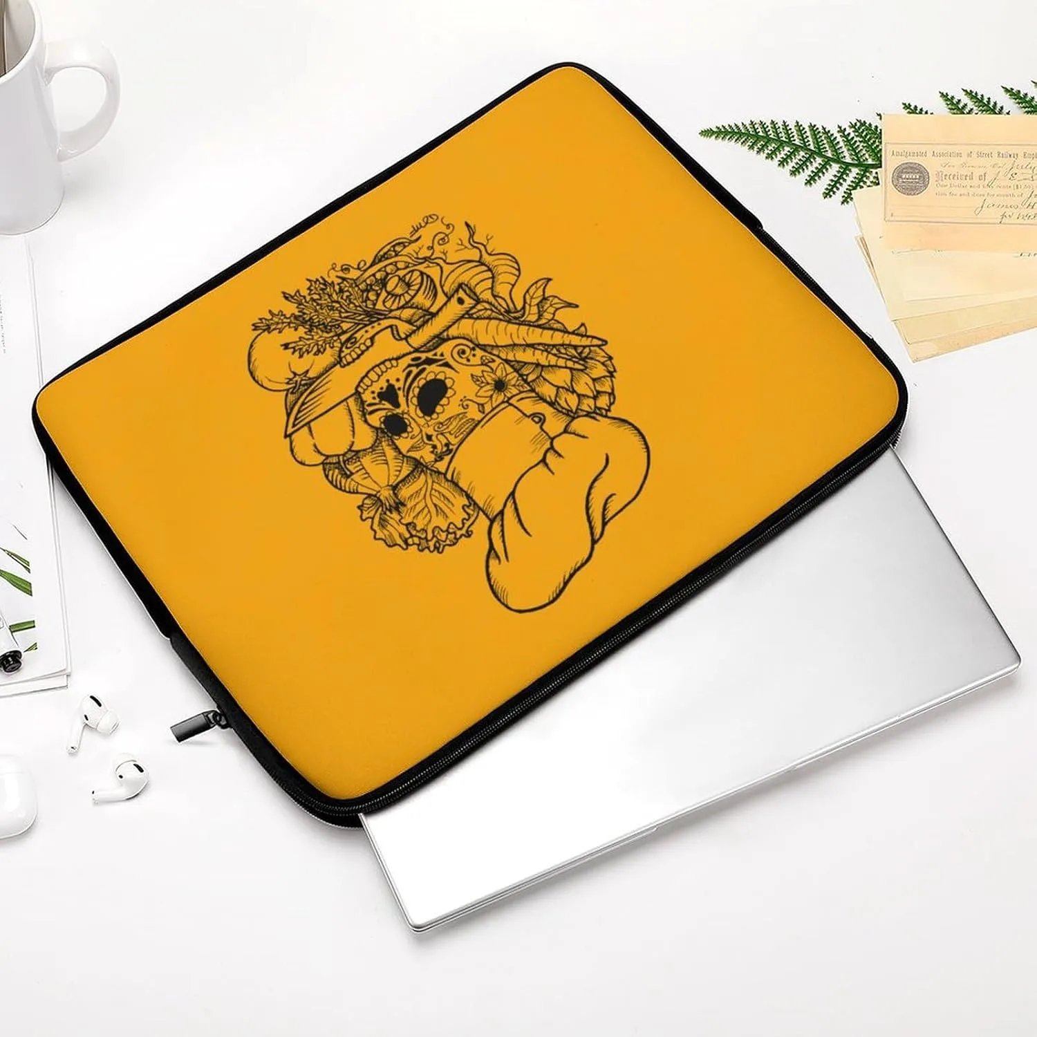 Skull Chef Original Personalized Laptop Bag Business Casual Laptop Case Slim Computer Bag Briefcase