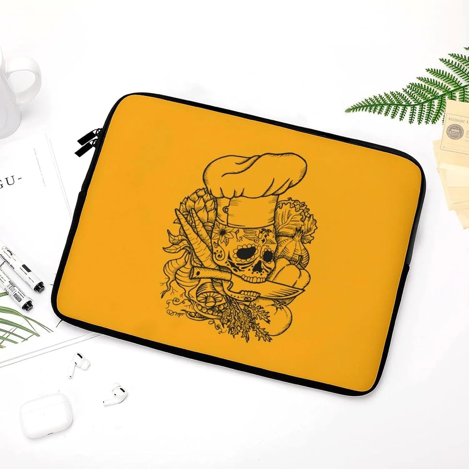 Skull Chef Original Personalized Laptop Bag Business Casual Laptop Case Slim Computer Bag Briefcase