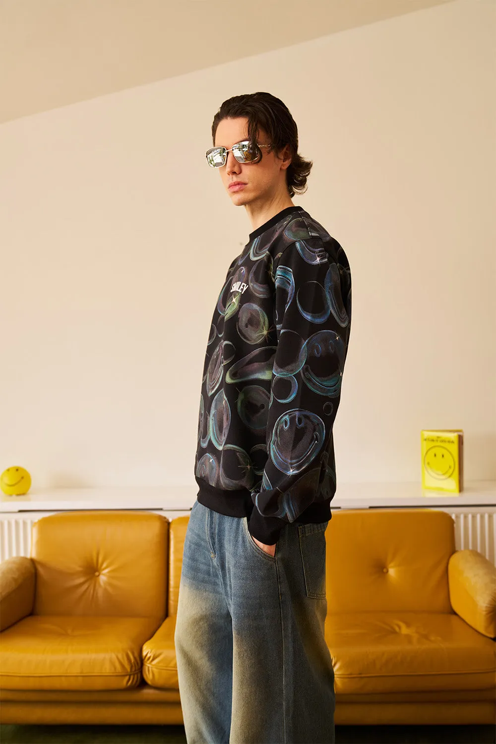 Smiley All Over Sweatshirt