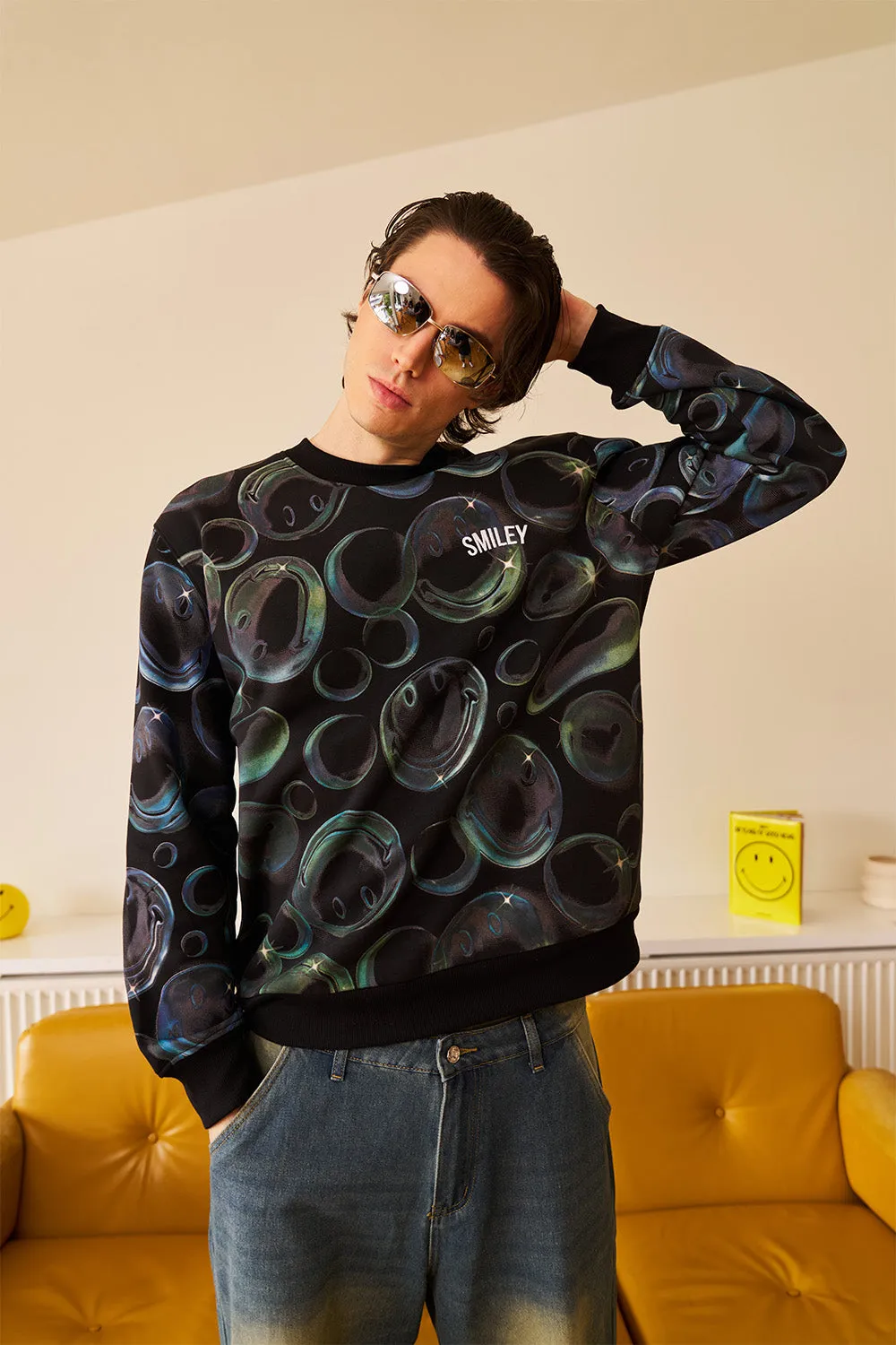 Smiley All Over Sweatshirt