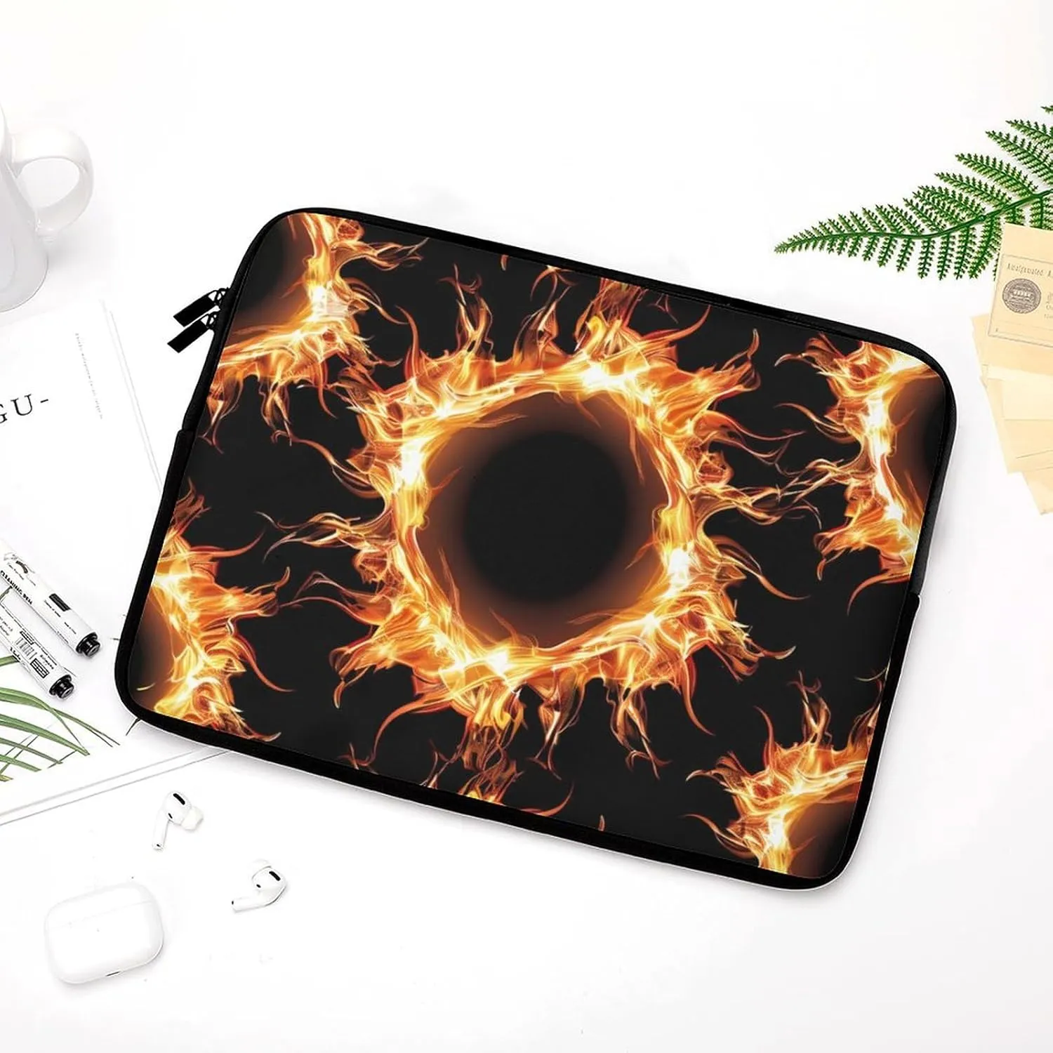 Solar Eclipse Pattern Personalized Laptop Bag Business Casual Laptop Cases Slim Computer Bag Briefcase