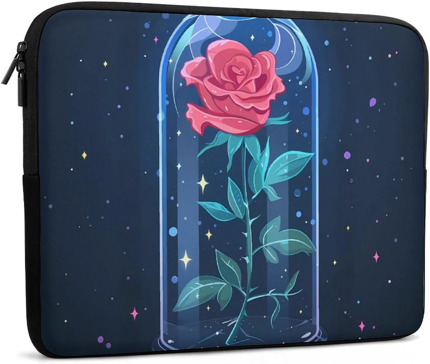 Spaces Galaxy Red Rose Personalized Laptop Bag Business Casual Laptop Cases Slim Computer Bag Briefcase