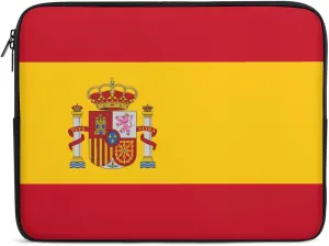 Spain Flag Personalized Laptop Bag Business Casual Laptop Cases Slim Computer Bag Briefcase