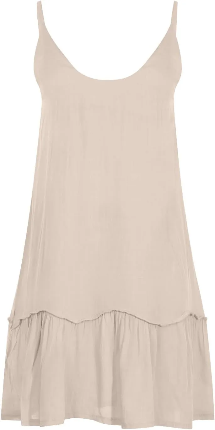 Summer Dresses for Women 2024 Casual Plus Size V Neck Solid Color Slip Dress Trendy Summer Vacation Flowy Dress