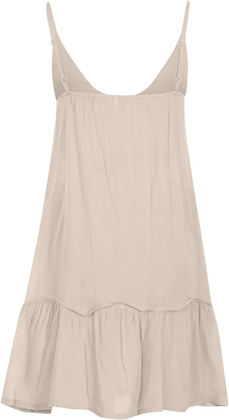 Summer Dresses for Women 2024 Casual Plus Size V Neck Solid Color Slip Dress Trendy Summer Vacation Flowy Dress