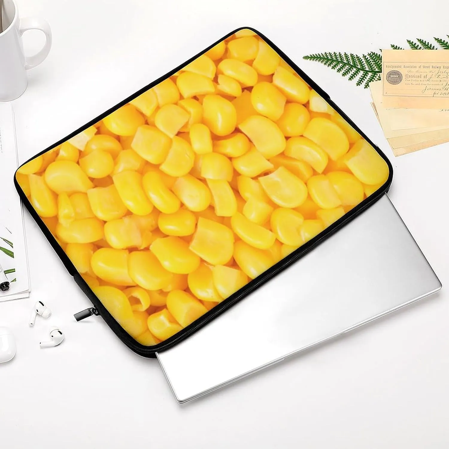 Sweet Corn Personalized Laptop Bag Business Casual Laptop Case Slim Computer Bag Briefcase