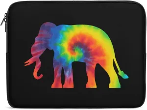 Tie Dye Elephant Personalized Laptop Bag Business Casual Laptop Case Slim Computer Bag Briefcase