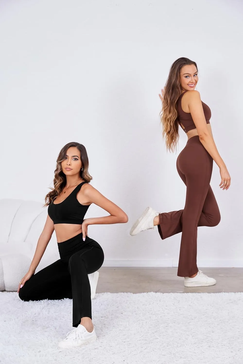 TomTiger Flare Leggings for Women Bootcut Yoga Pants with Tummy Control High-Waisted and Wide Leg