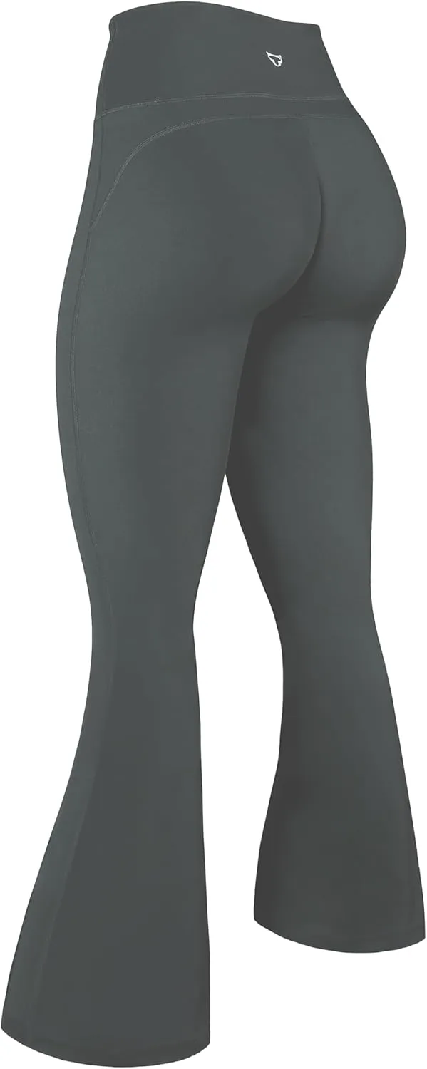 TomTiger Flare Leggings for Women Bootcut Yoga Pants with Tummy Control High-Waisted and Wide Leg