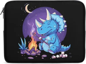 Triceratops Roasted Marshmallows Personalized Laptop Bag Business Casual Laptop Cases Slim Computer Bag Briefcase