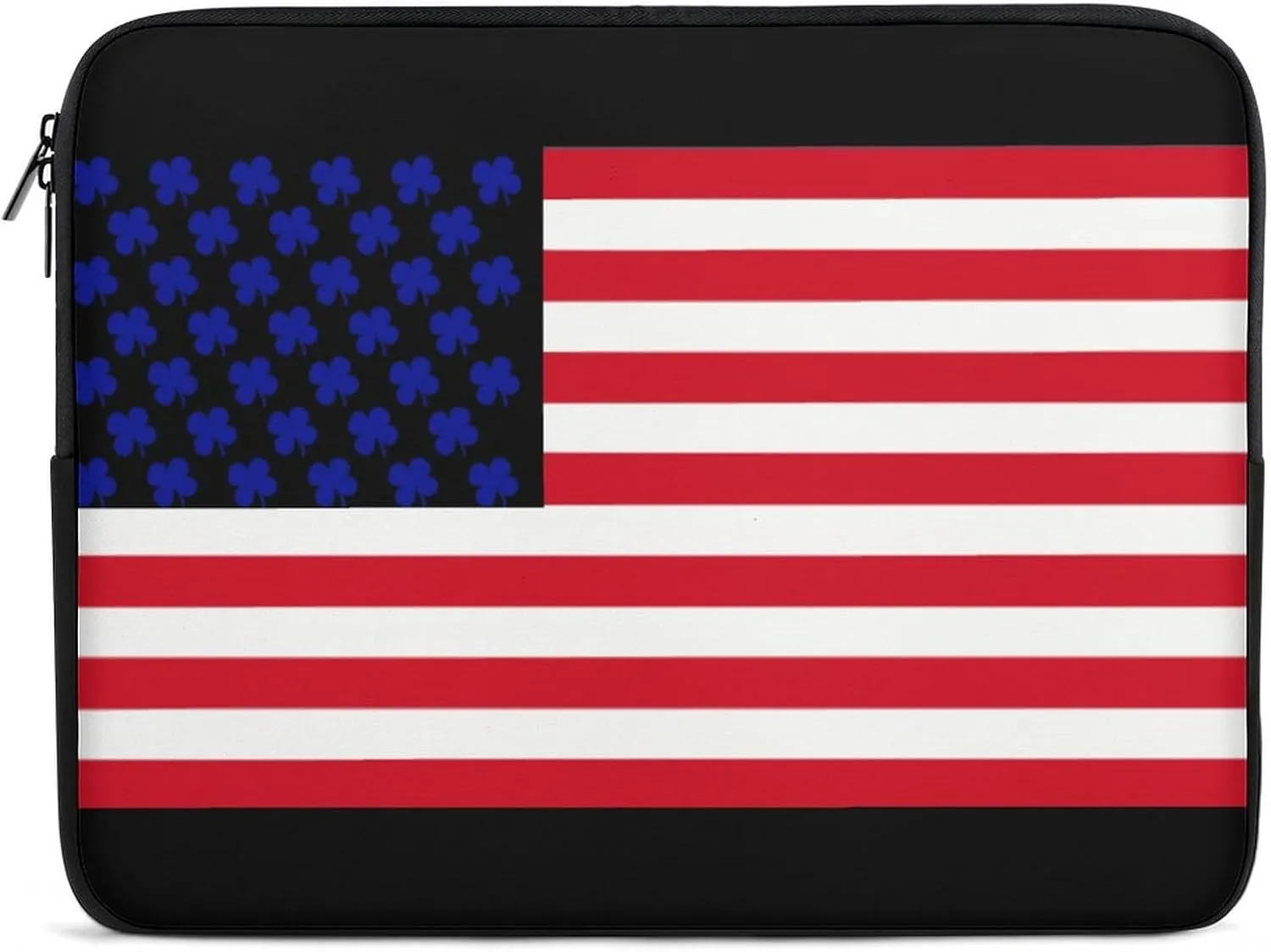 U.S.A Clover Flag Personalized Laptop Bag Business Casual Laptop Cases Slim Computer Bag Briefcase