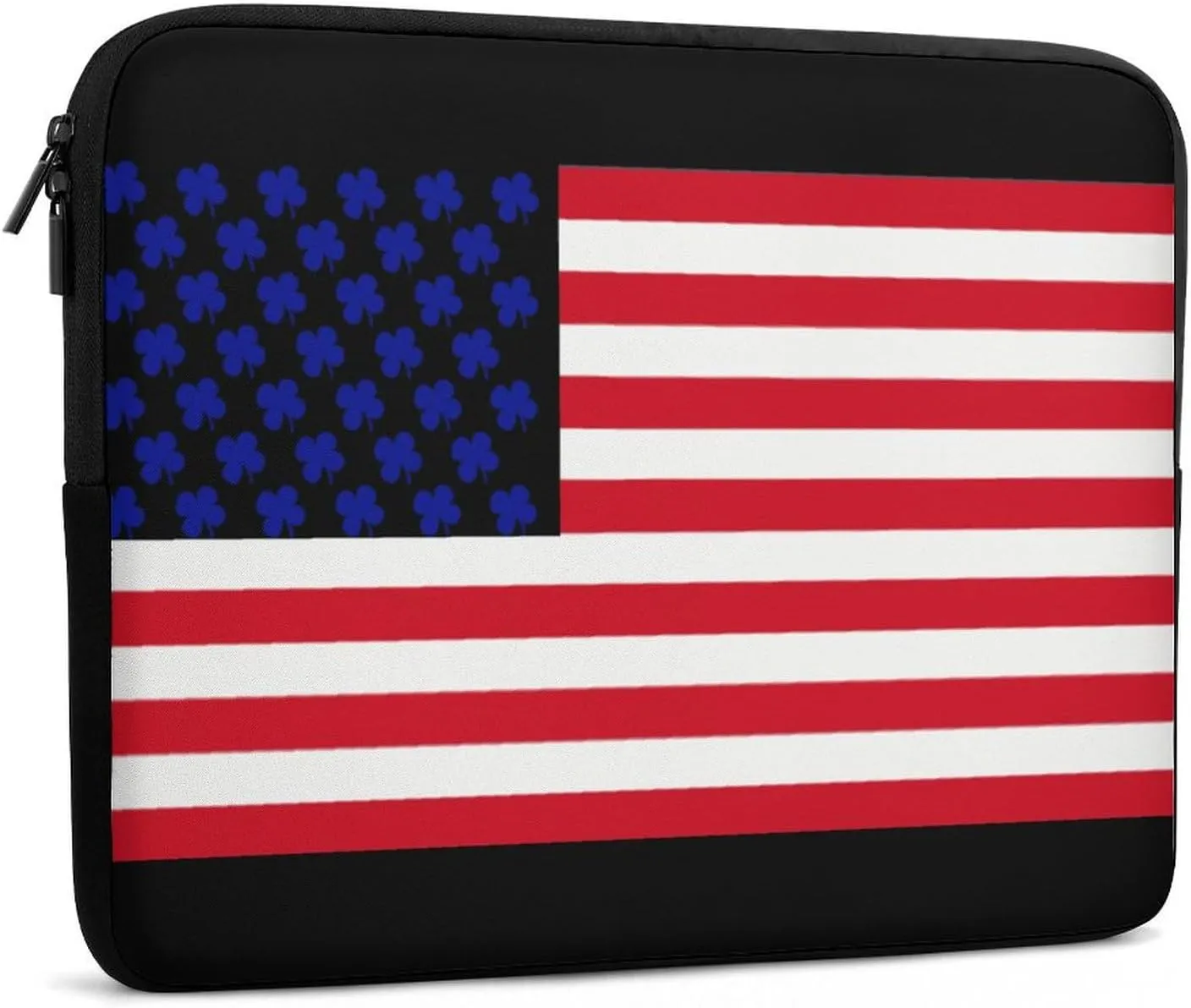 U.S.A Clover Flag Personalized Laptop Bag Business Casual Laptop Cases Slim Computer Bag Briefcase