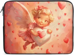 Valentines Love You Angel Personalized Laptop Bag Business Casual Laptop Cases Slim Computer Bag Briefcase