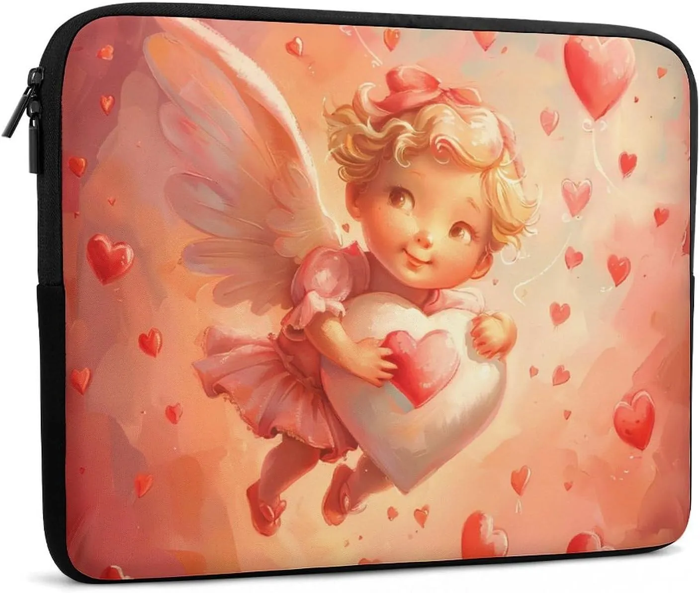 Valentines Love You Angel Personalized Laptop Bag Business Casual Laptop Cases Slim Computer Bag Briefcase