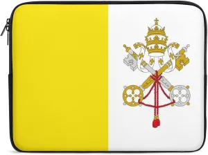 Vatican Flag Personalized Laptop Bag Business Casual Laptop Case Slim Computer Bag Briefcase