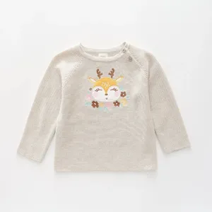 Vintage Deer, Baby Girls Knit