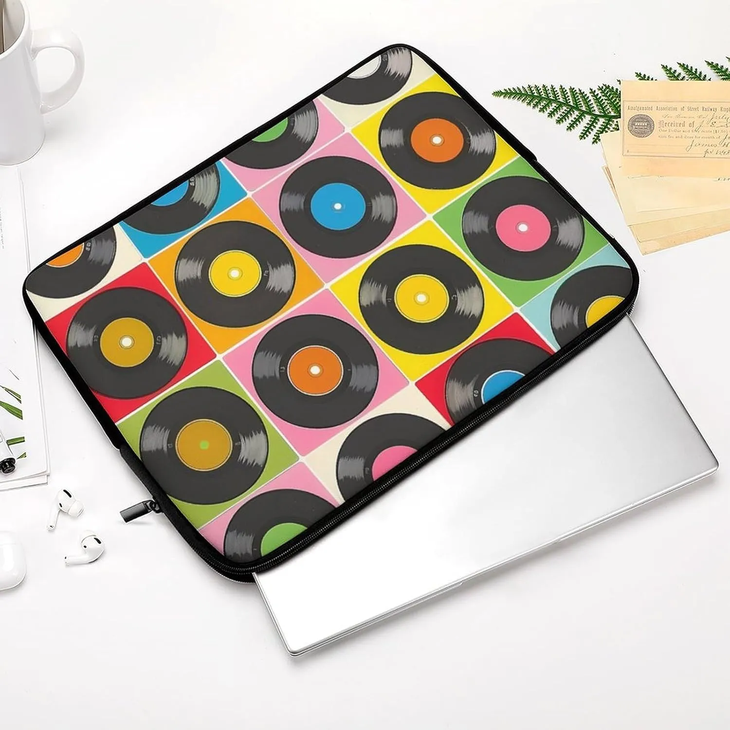Vinyl Record Collection Personalized Laptop Bag Business Casual Laptop Cases Slim Computer Bag Briefcase