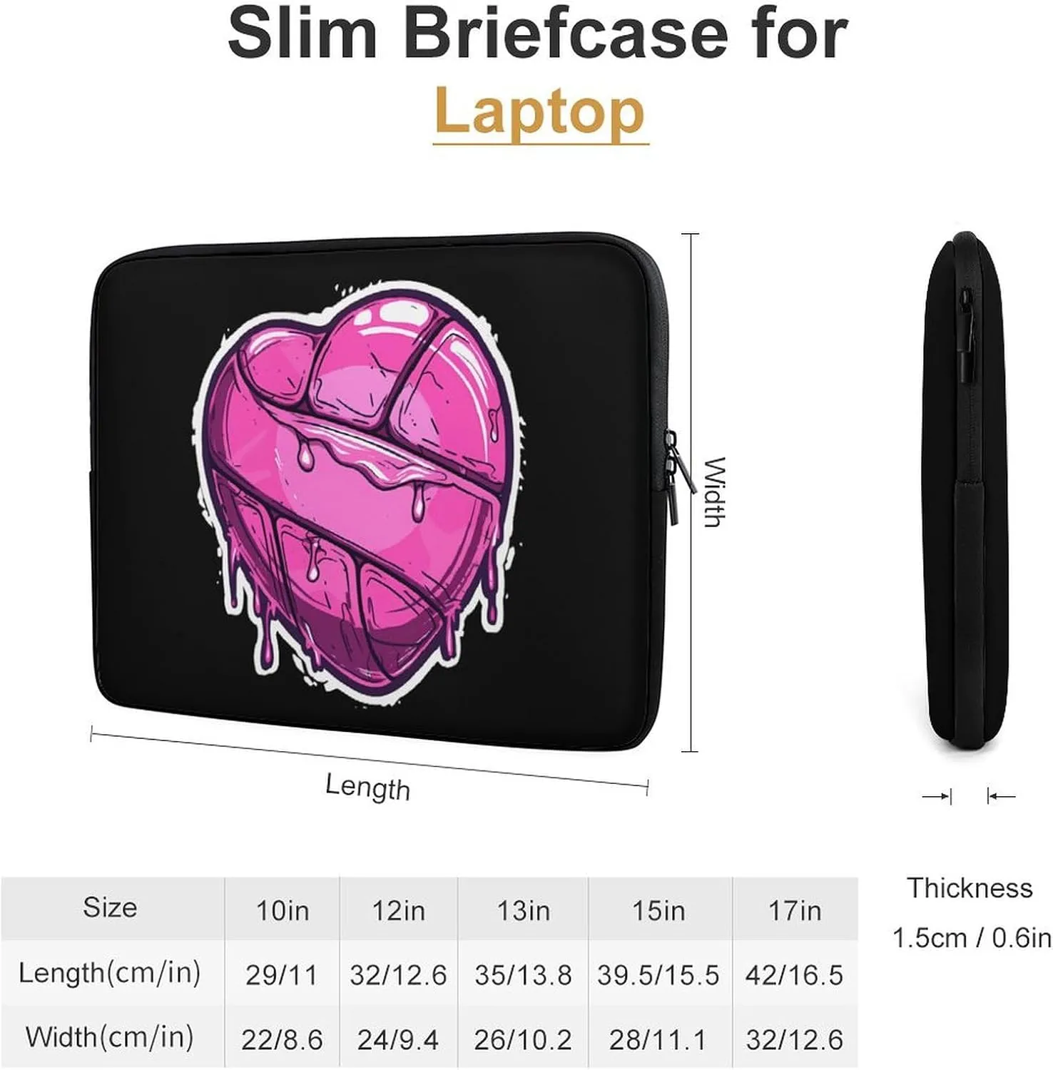 Volleyball Heart Personalized Laptop Bag Business Casual Laptop Cases Slim Computer Bag Briefcase