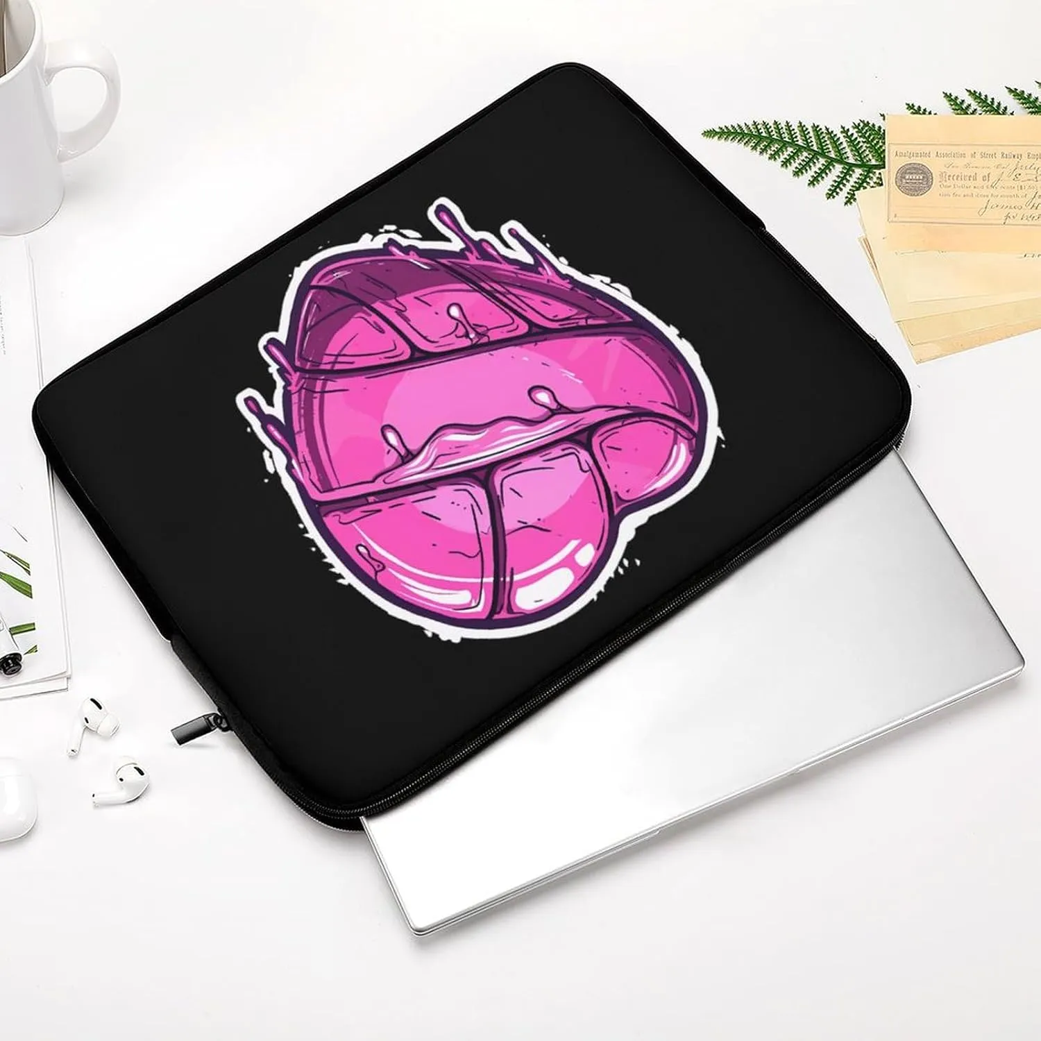 Volleyball Heart Personalized Laptop Bag Business Casual Laptop Cases Slim Computer Bag Briefcase