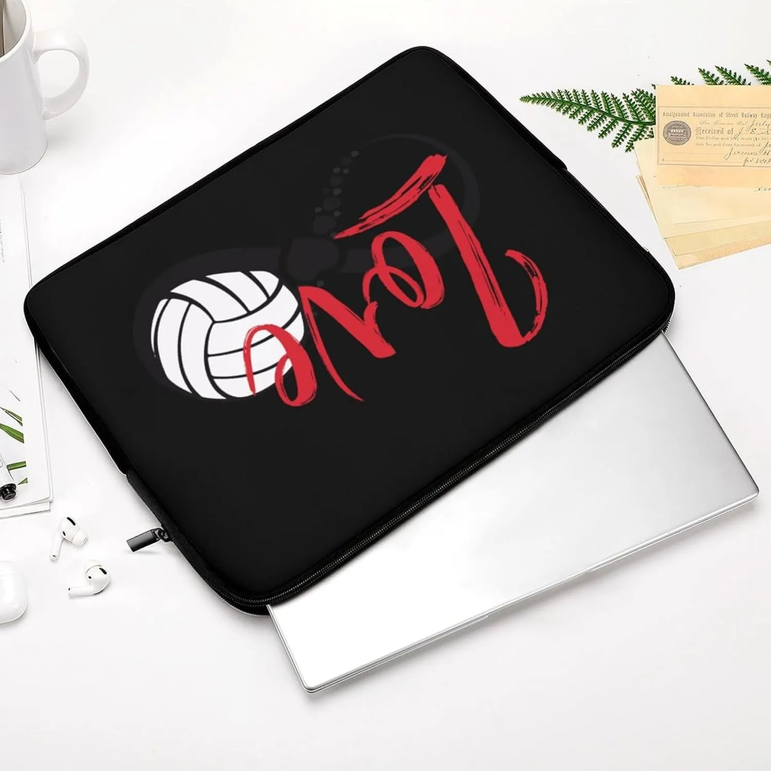 Volleyball Lover Personalized Laptop Bag Business Casual Laptop Case Slim Computer Bag Briefcase