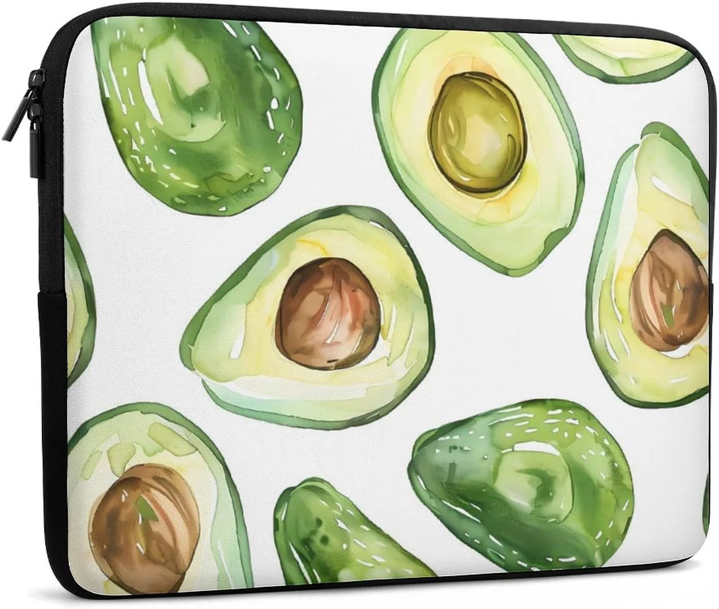 Watercolor Avocados Personalized Laptop Bag Business Casual Laptop Cases Slim Computer Bag Briefcase