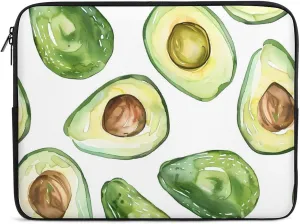 Watercolor Avocados Personalized Laptop Bag Business Casual Laptop Cases Slim Computer Bag Briefcase