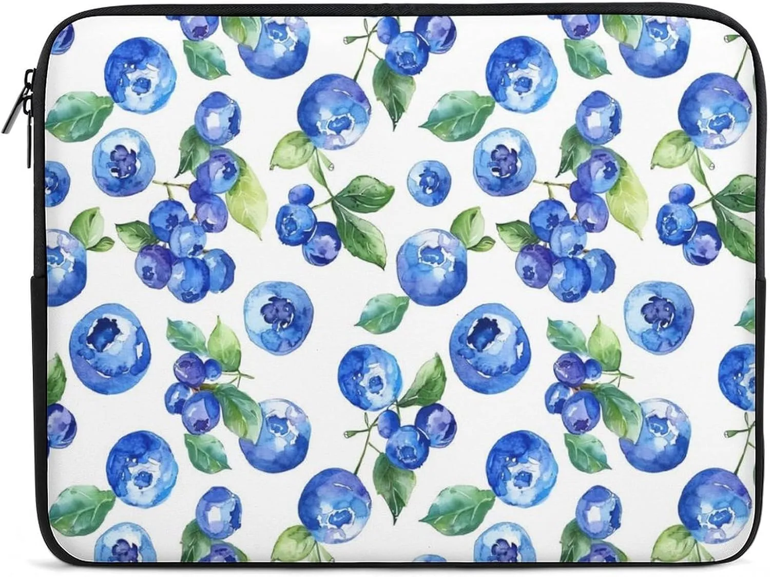 Watercolor Blueberries Personalized Laptop Bag Business Casual Laptop Cases Slim Computer Bag Briefcase