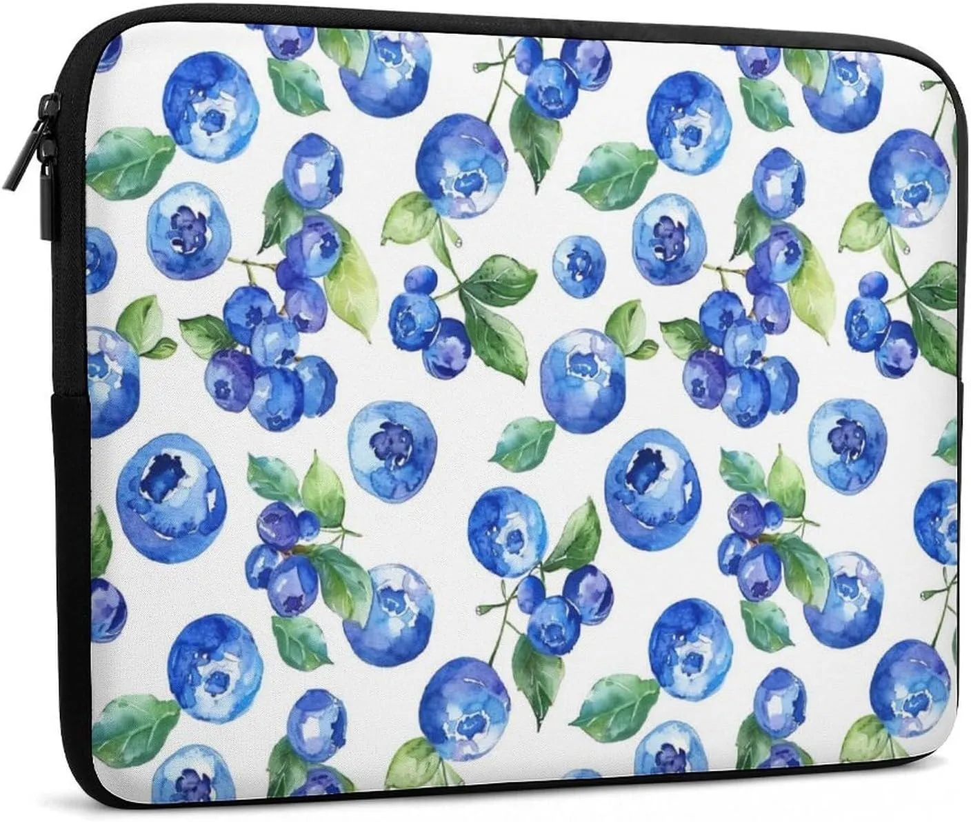 Watercolor Blueberries Personalized Laptop Bag Business Casual Laptop Cases Slim Computer Bag Briefcase