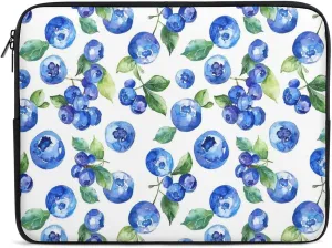 Watercolor Blueberries Personalized Laptop Bag Business Casual Laptop Cases Slim Computer Bag Briefcase
