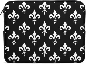 White Lily Flower Pattern Personalized Laptop Bag Business Casual Laptop Cases Slim Computer Bag Briefcase
