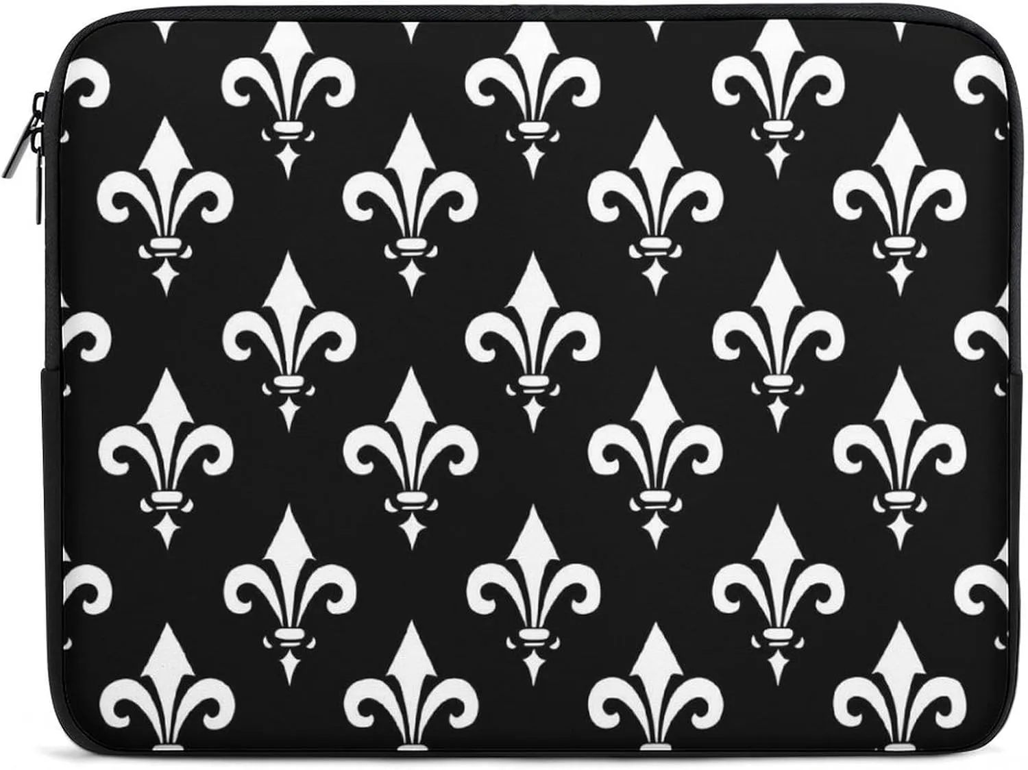 White Lily Flower Pattern Personalized Laptop Bag Business Casual Laptop Cases Slim Computer Bag Briefcase