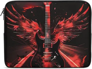Winged Guitar Personalized Laptop Bag Business Casual Laptop Cases Slim Computer Bag Briefcase