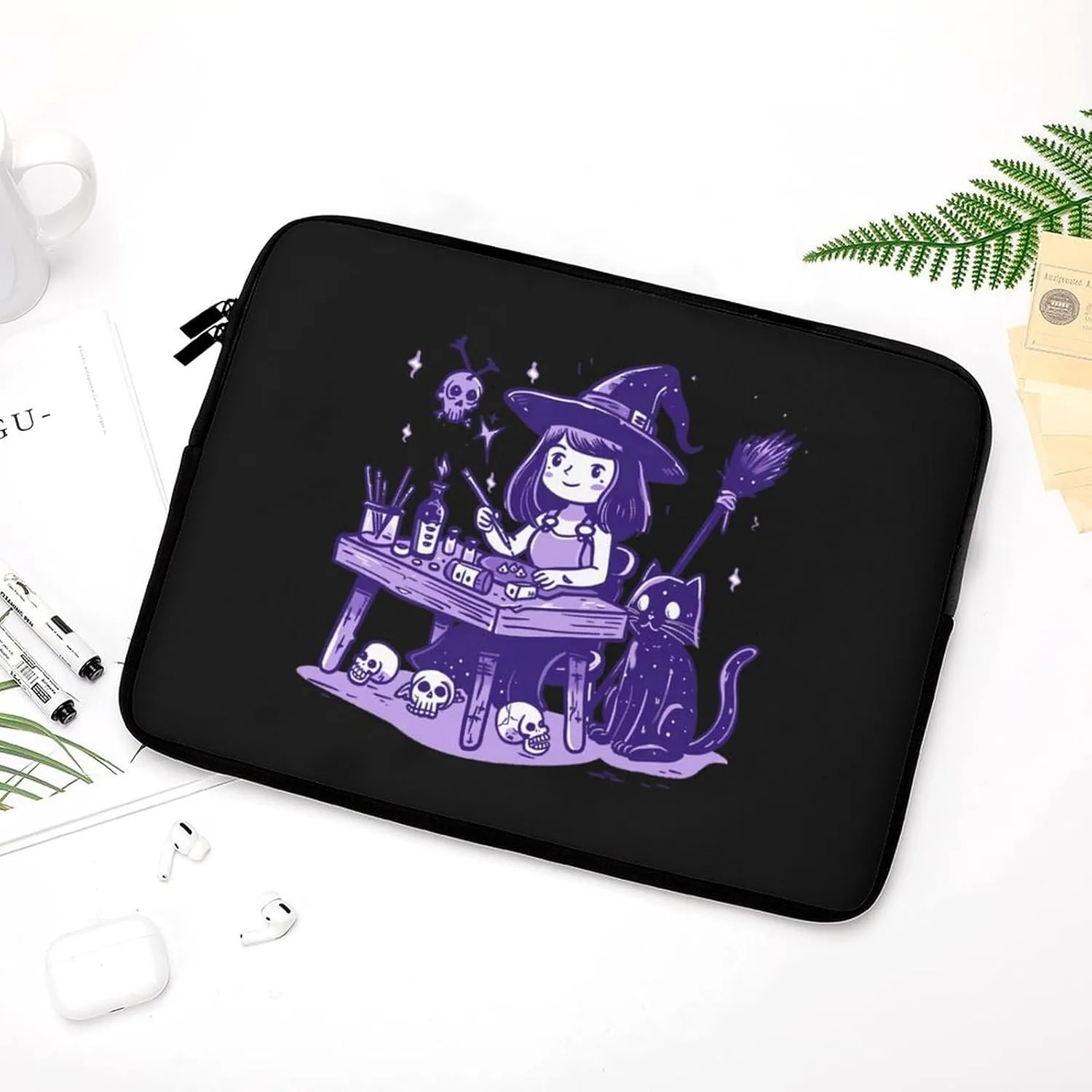 Witch Crafts Personalized Laptop Bag Business Casual Laptop Cases Slim Computer Bag Briefcase