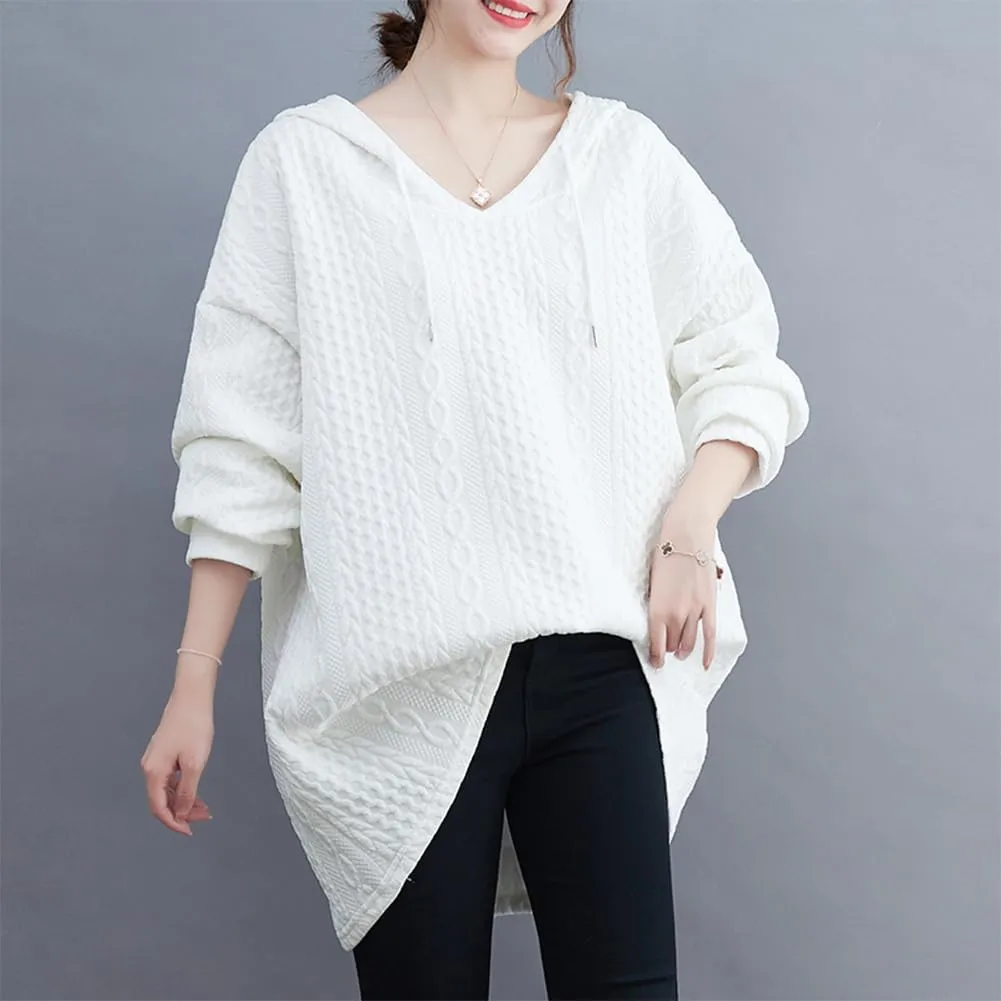 Women Oversized Hoodies Fall Drawstring Sweatshirt Pullover