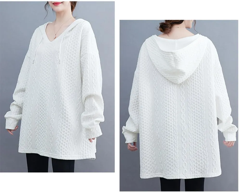 Women Oversized Hoodies Fall Drawstring Sweatshirt Pullover