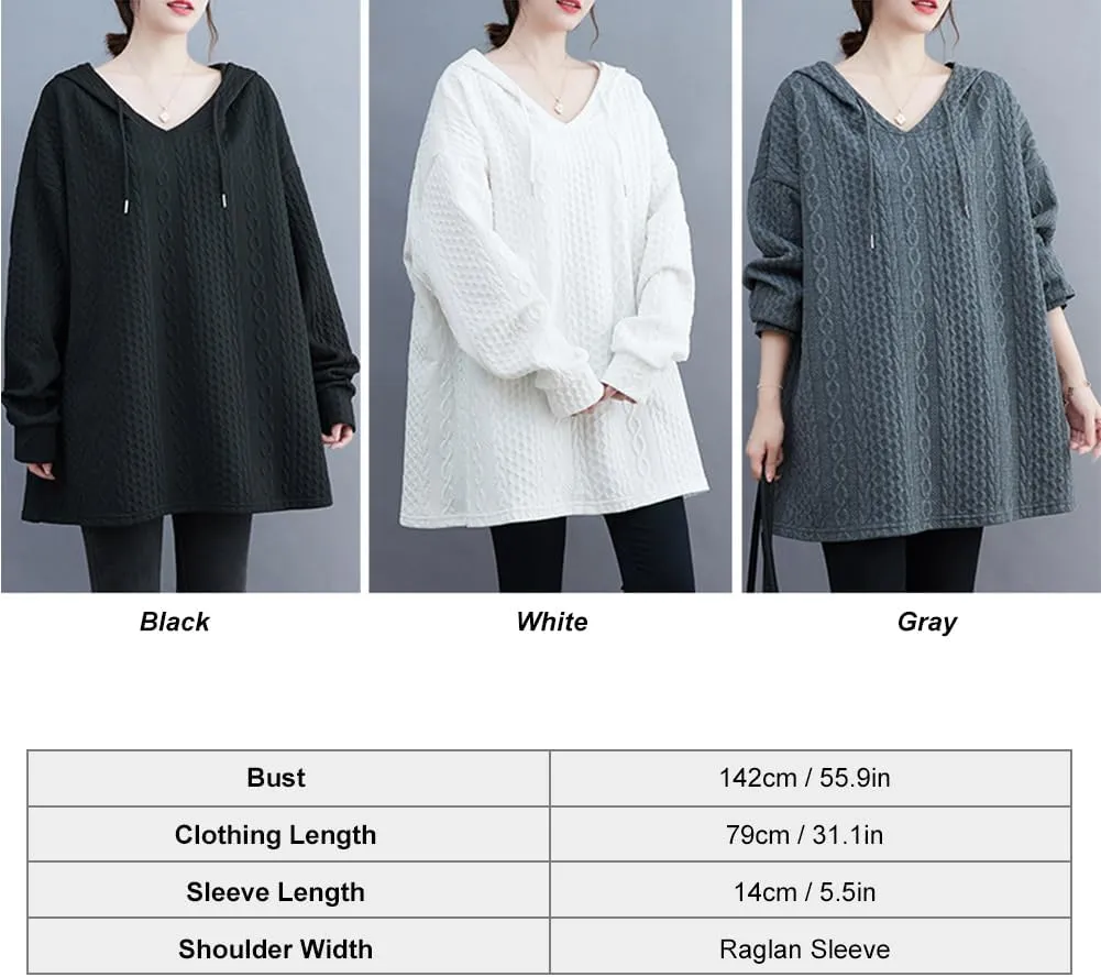 Women Oversized Hoodies Fall Drawstring Sweatshirt Pullover
