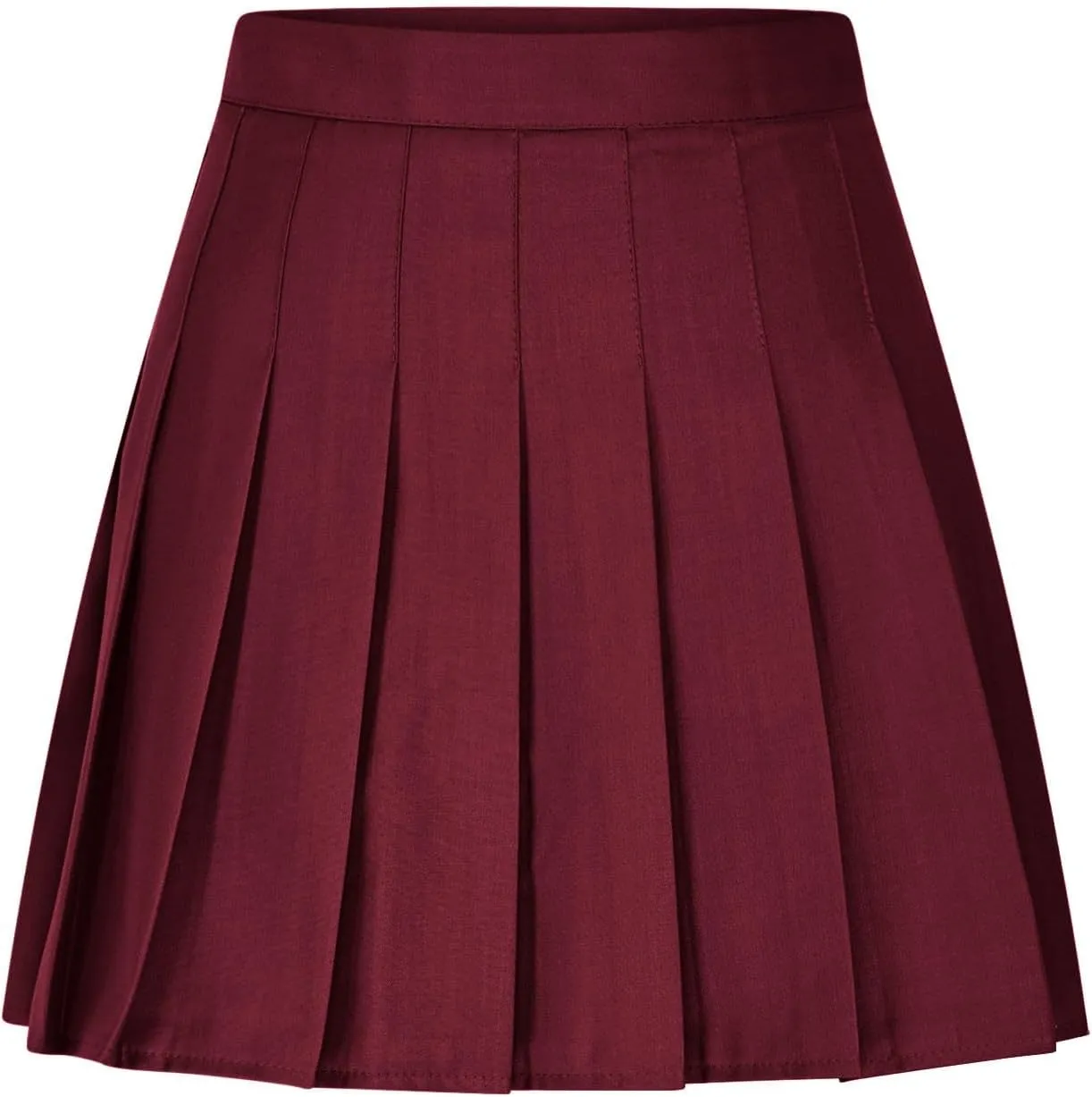 Women Pleated Skirt High Waisted Athletic Golf Tennis Skorts with Shorts Solid Color Fashion Prom Homecoming Skirts
