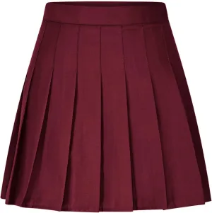 Women Pleated Skirt High Waisted Athletic Golf Tennis Skorts with Shorts Solid Color Fashion Prom Homecoming Skirts