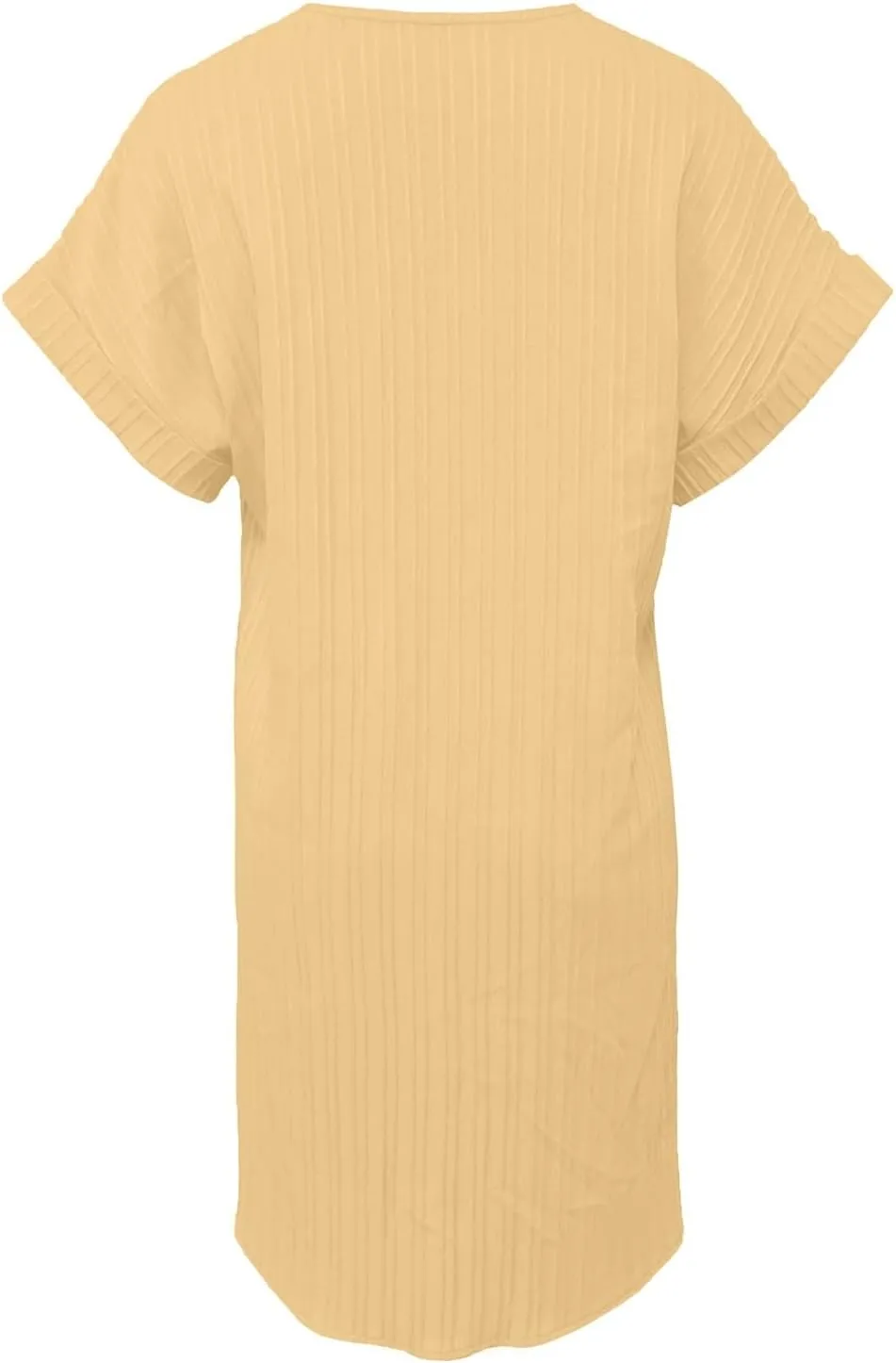 Womens Button Down Shirt Dress Summer Cotton Linen Dress V-Neck Mini Dress Casual Short Sleeve Loose Tunic Dresses